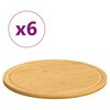 vidaXL Deski do krojenia, 6 szt., &Oslash;40x1,5 cm, bambusowa