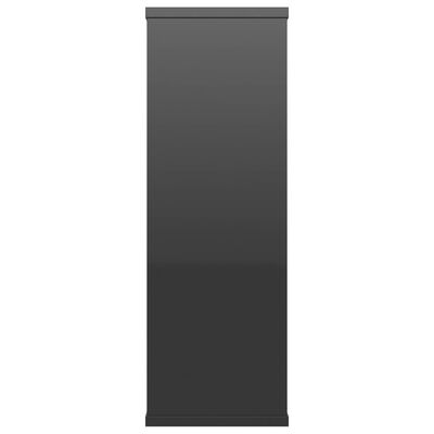 vidaXL Półki ścienne, wysoki połysk, czarne, 104x20x58,5 cm