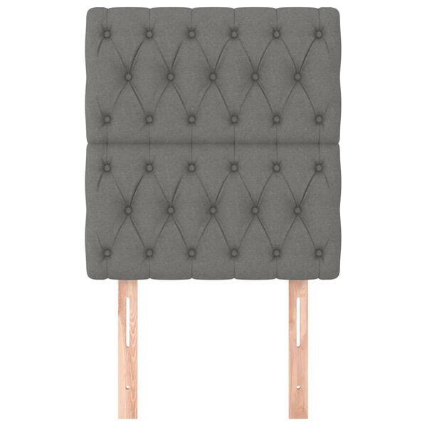 vidaXL Zagł&oacute;wek ciemnoszary 80x7x118/128 cm tkanina