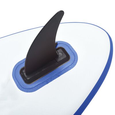 vidaXL Nadmuchiwana deska SUP z żaglem i akcesoriami, niebiesko-biała