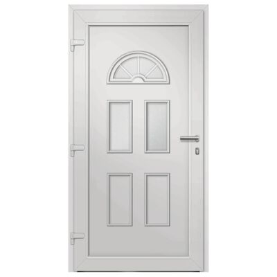 vidaXL Drzwi wejściowe zewnętrzne, białe, 88 x 190 cm