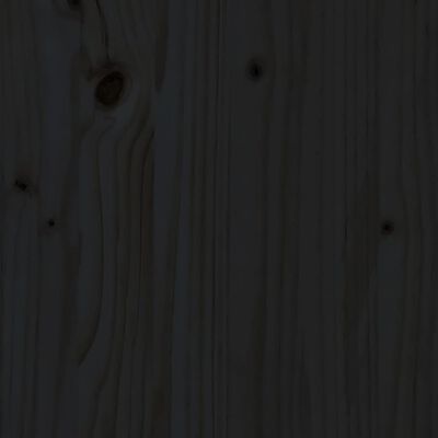 vidaXL Stolik kawowy, czarny, 80x55x40,5 cm, lite drewno sosnowe