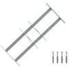 vidaXL Krata bezpieczeństwa do okien z 2 poprzeczkami 3 pcs 430-740 mm