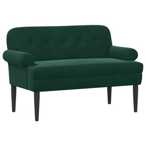 vidaXL Sofa dwuosobowa z guzikowym pikowaniem Ciemnozielony Welur