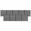 vidaXL Zestaw ogrodzeniowy 1564 x 186 cm WPC i aluminium Szary