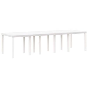 vidaXL St&oacute;ł Ogrodowy Biały 300 x 100 x 73 cm polirattan