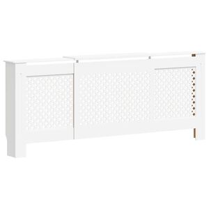 vidaXL Osłona na kaloryfer z MDF, biała, 205 cm