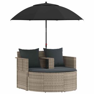 vidaXL Sofa Ogrodowa 8 szt. polirattan Jasnoszary i ciemnoszary