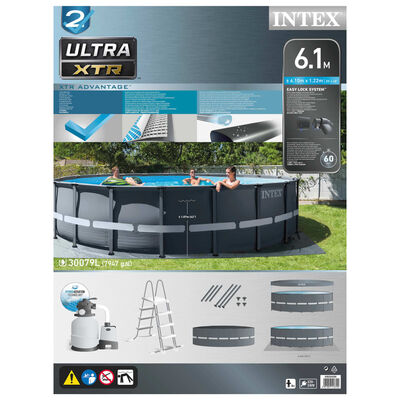 Intex Okrągły basen ze stelażem i akcesoriami Ultra XTR, 610x122 cm