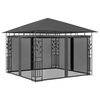 vidaXL Altana ogrodowa z moskitierą, 3x3x2,73 m, antracytowa, 180 g/m&sup2;
