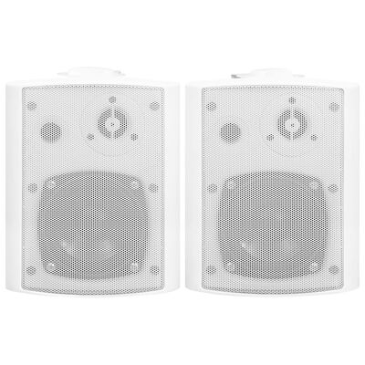 vidaXL Głośniki stereo do montażu na ścianie, 2 szt., białe, 80 W