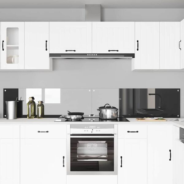 vidaXL Przód kuchenny 2 pcs Ciemnoszary 120 x 40 cm szkło hartowane