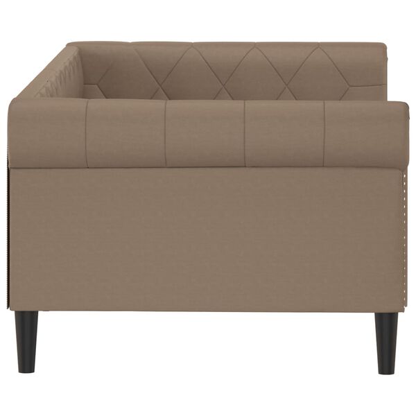vidaXL Sofa z funkcją spania, cappuccino, 80x200 cm, sztuczna sk&oacute;ra