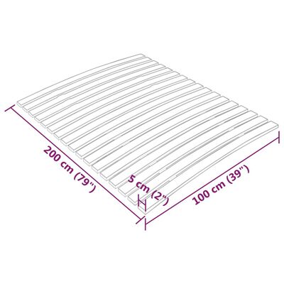 vidaXL Stelaż do łóżka z 17 listwami, 100x200 cm
