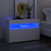 vidaXL Szafki nocne z oświetleniem LED, 2 szt., białe, 60x35x40 cm