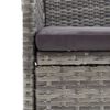 vidaXL 7-częściowy zestaw mebli ogrodowych z poduszkami, czarno-szary