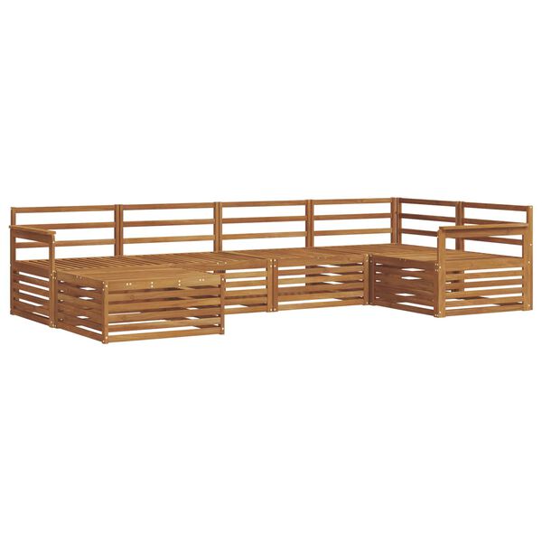 vidaXL Zestaw sof na zewnątrz 6 pcs Naturalny