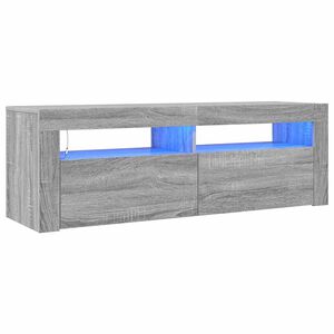 vidaXL Szafka pod TV z LED, szary dąb sonoma, 120x35x40 cm