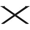 vidaXL Nogi do stolika kawowego w kształcie litery X 2 szt. Czarne 70x(42-43) cm Stal