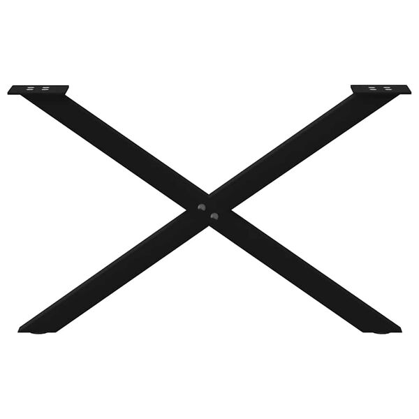 vidaXL Nogi do stolika kawowego w kształcie litery X 2 szt. Czarne 70x(42-43) cm Stal