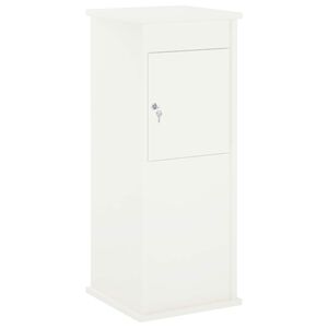 vidaXL skrzynka na listy Biały 40 x 40 x 100 cm Stal