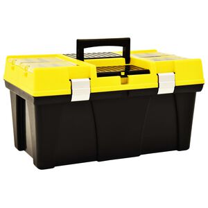 vidaXL Skrzynka narzędziowa, plastikowa, 595x337x316 mm, ż&oacute;łta