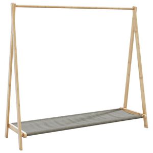vidaXL Wieszak na ubrania, z p&oacute;łkami, 106x34x102 cm, bambusowy