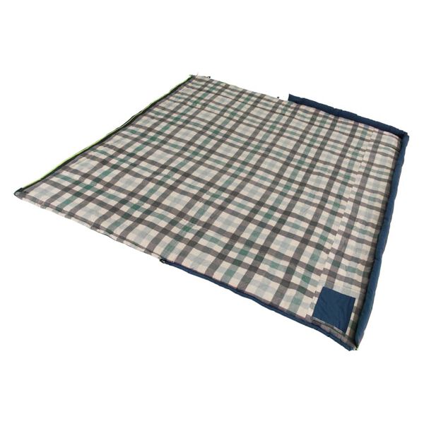 Outwell Śpiw&oacute;r Camper Lux, zamek z lewej strony, niebieski