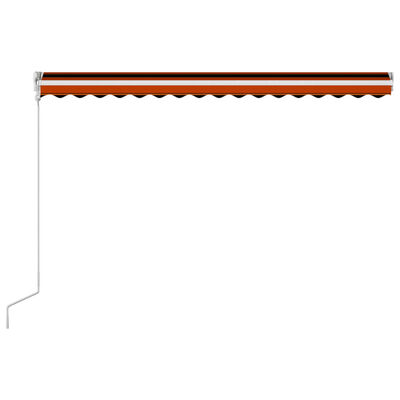 vidaXL Automatycznie zwijana markiza, 400x300 cm, pomarańczowo-brązowa