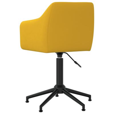vidaXL Obrotowe krzesło biurowe, żółte, obite aksamitem
