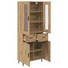 vidaXL Highboard 2 pcs Dąb rzemieślniczy Materiał drewnopochodny