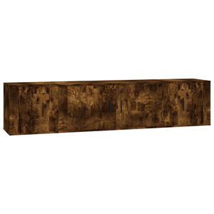 vidaXL Zestaw 3 szafek TV, przydymiony dąb, materiał drewnopochodny