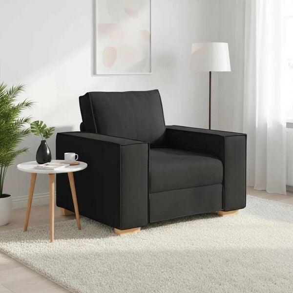 vidaXL Sofa Fotel Czarny 100x78x84 cm Tkanina