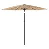 vidaXL Parasol ogrodowy z LED, stalowy słupek, brązowy, 268x268x226 cm