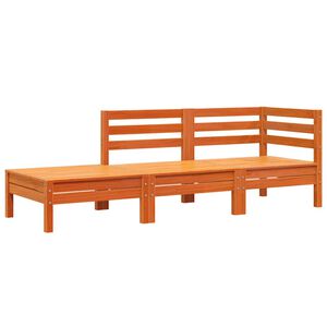 vidaXL Ogrodowa sofa 3-osobowa, woskowy brąz, lite drewno sosnowe