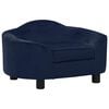 vidaXL Sofa dla psa, niebieska, 67x47x36 cm, pluszowa