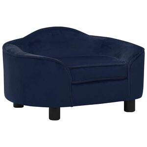 vidaXL Sofa dla psa, niebieska, 67x47x36 cm, pluszowa