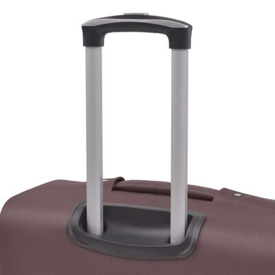 vidaXL 3-częściowy komplet walizek podróżnych, kawowy