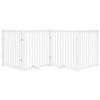 vidaXL Składana bramka dla psa, z drzwiami, 4 panele, biała, 320 cm