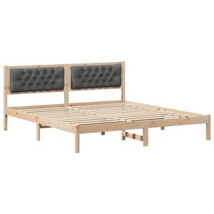 vidaXL Ramka ł&oacute;żka Ciemnoszary 160 x 200 cm Lite drewno sosnowe