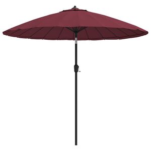 vidaXL Parasol ogrodowy na słupku aluminiowym, 250 cm, bordowy