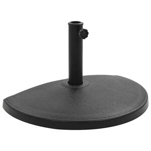vidaXL Podstawa na parasol ogrodowy, p&oacute;łokrągła, żywica, 15 kg, czarna