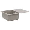 vidaXL Zlew 80% Kwarc i 20% Żywica 670 x 460 mm Szary