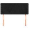 vidaXL Zagł&oacute;wek do ł&oacute;żka, czarny, 100x5x78/88 cm, aksamit