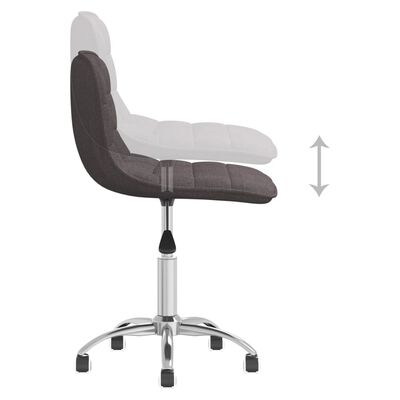 vidaXL Obrotowe krzesło biurowe, kolor taupe, obite tkaniną