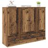 vidaXL Highboard z szufladą 3 pcs Stare drewno Materiał drewnopochodny