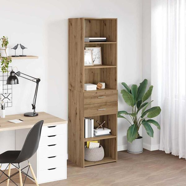 vidaXL Highboard z szufladą Dąb rzemieślniczy 50 x 42,5 x 185 cm