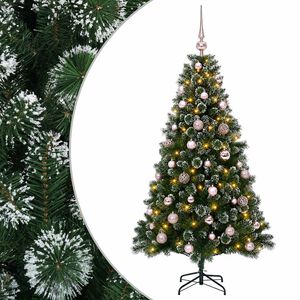 vidaXL Sztuczna choinka z bombką 120 cm 150 LED Ciepła biel