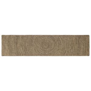 vidaXL Dywan strefowy Naturalny i czarny 60 x 200 cm Juta