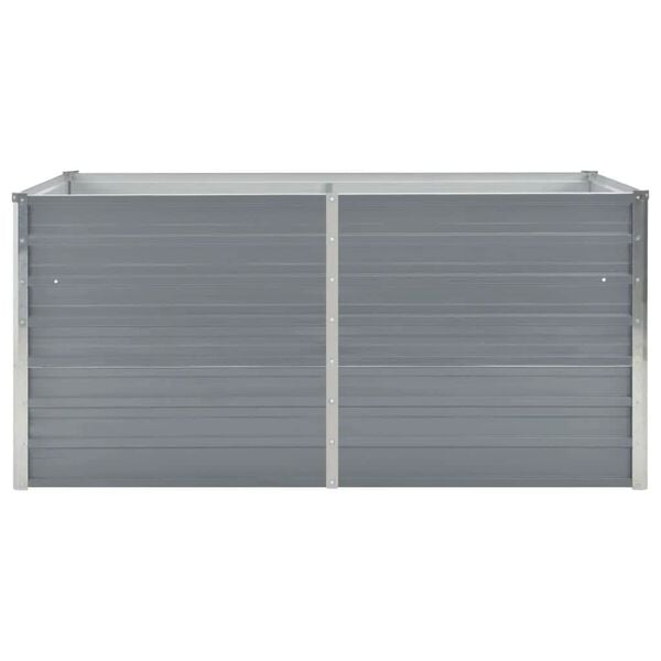 vidaXL Donica do podniesionej grządki, 160x80x45 cm, stal, szara